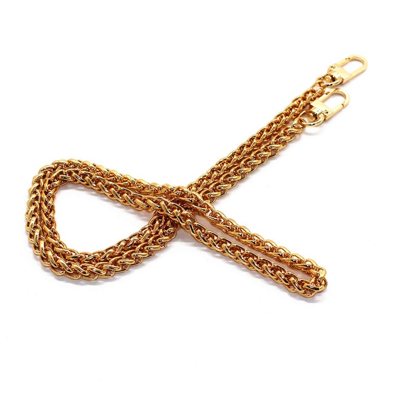 Model Worker Iron Lantern Chain Strap Handbag Chains Purse Chain Straps Shoulder Cross Body Replacement Straps with Metal Buckles (Gold, 23.6") - Image 5