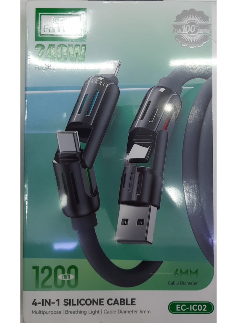 Earldom 4IN1 SILLICONE CABLE 120W - Image 2