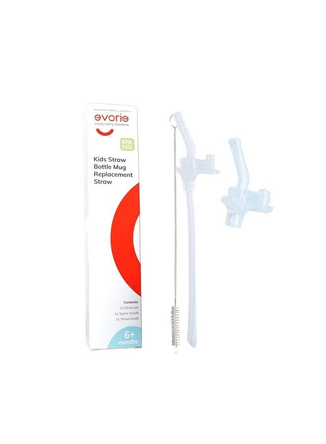 Evorie Replacement Straw for 10 Oz Evorie Tritan Toddler Water Bottle with Detachable Handles (Pack of 1) - Image 1