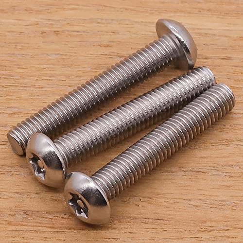 EASTLO M6-1.0 x 40mm Button Head Security Torx Machine Screws 30 PCS, 304 Stainless Steel 18-8, Tamper Resistant, Full Thread, Bright Finish, Includes Torx Driver Bit - Image 2