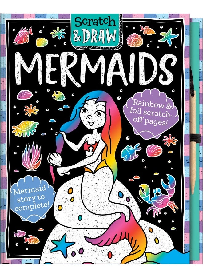 null - Scratch and Draw Mermaids - Scratch Art Activity Book - Image 1