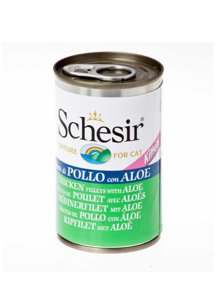 Schesir شرائح دجاج مع الألوة للقطط الصغيرة 140غ 1PC
