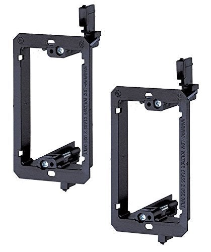 iMBAPrice LV1-2PK Single Gang (1-Gang) Low Voltage Mounting Bracket - Black (Pack of 2) - Image 1