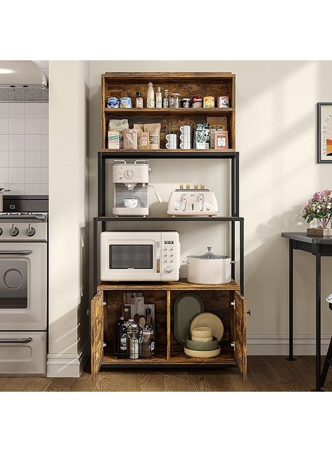 إن كي أكس رف خباز متعدد الطبقات للمطبخ مع حامل فرن ميكروويف ورف تخزين متعدد الاستخدامات للاستخدام المنزلي - Image 2