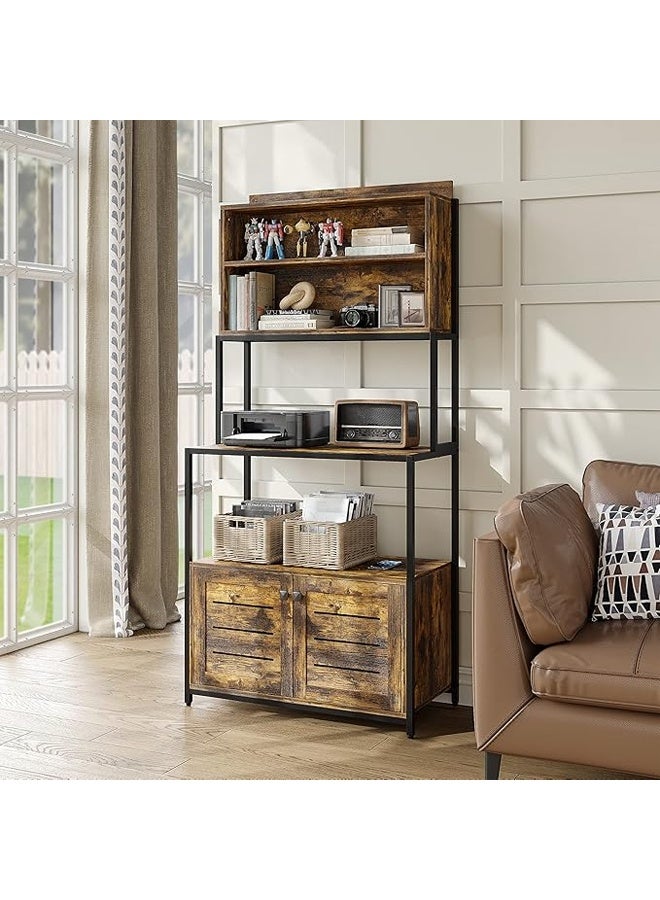 إن كي أكس رف خباز متعدد الطبقات للمطبخ مع حامل فرن ميكروويف ورف تخزين متعدد الاستخدامات للاستخدام المنزلي - Image 3