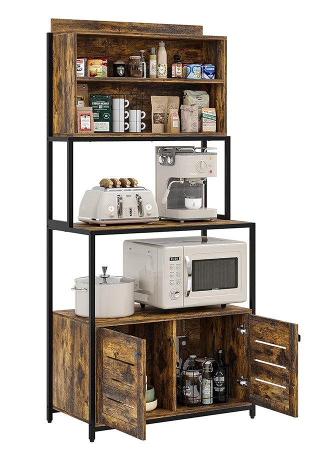 إن كي أكس رف خباز متعدد الطبقات للمطبخ مع حامل فرن ميكروويف ورف تخزين متعدد الاستخدامات للاستخدام المنزلي - Image 1