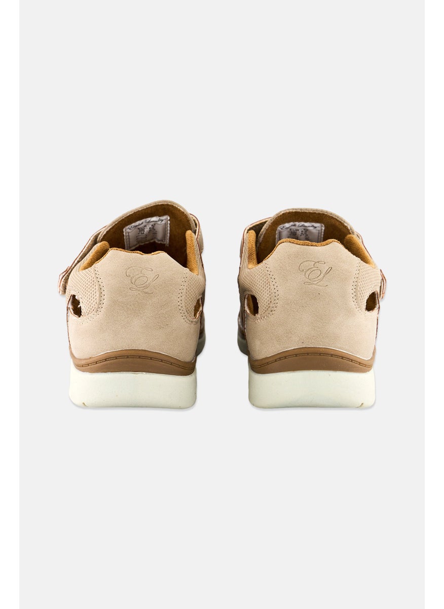 English Laundry Men Velcro Closure Casual Shoes, Taupe  - Image 3