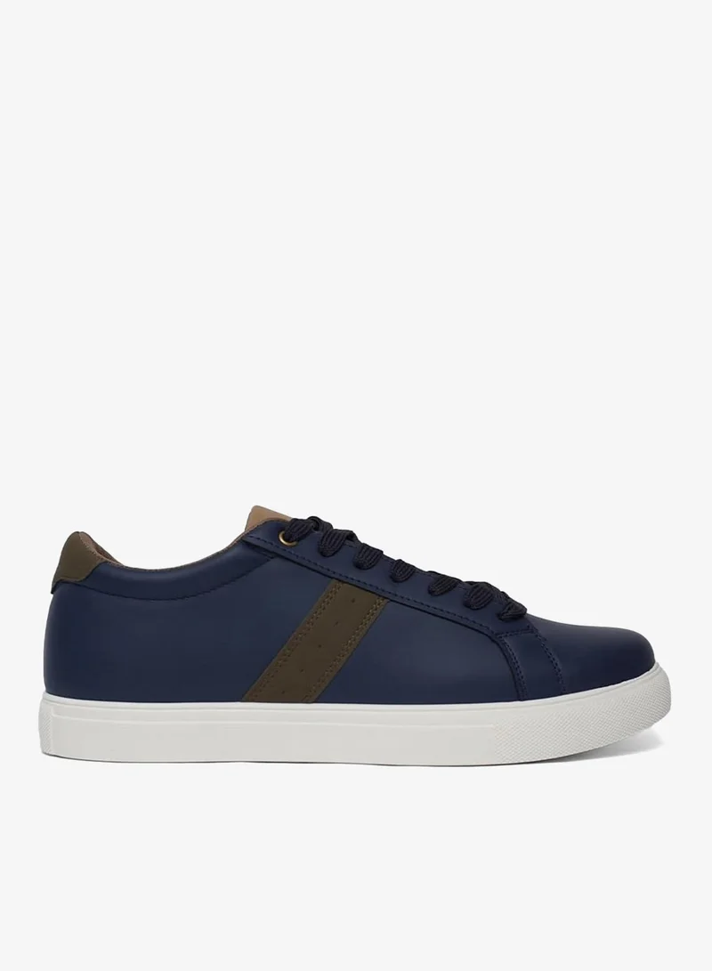 Cedro Navy Leather Sneakers for Men