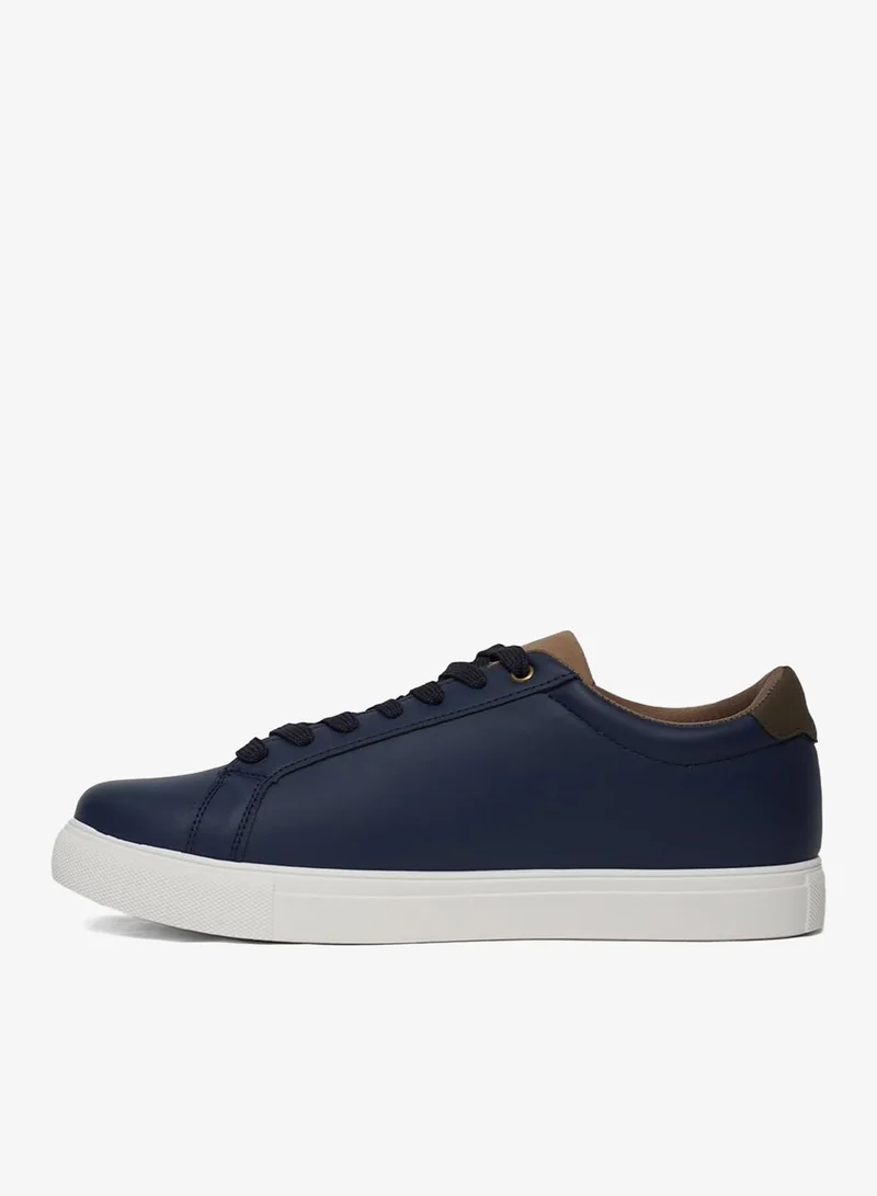 Cedro Navy Leather Sneakers for Men