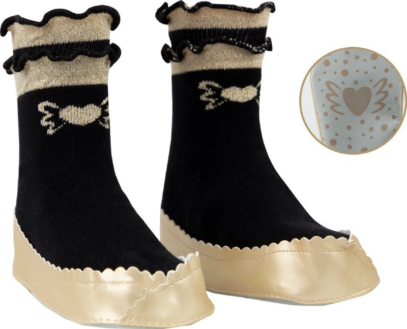 Bross Winged Heart Patterned Kids Slippers 