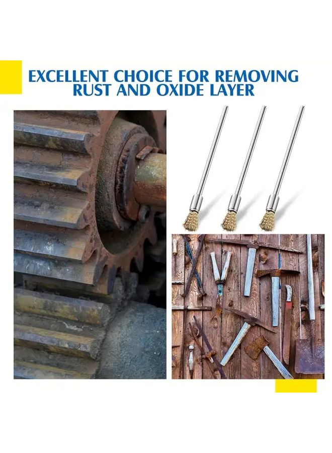20pcs Steel Wire Brush Set Rust Paint Removal Drill Polishing Rotary Tool - Image 4