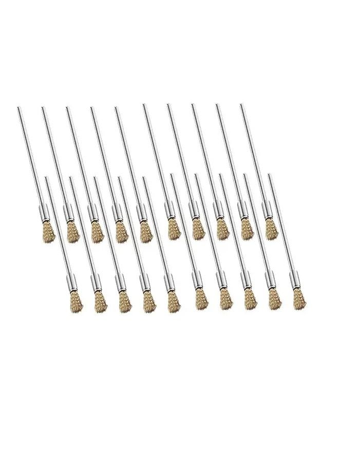 20pcs Steel Wire Brush Set Rust Paint Removal Drill Polishing Rotary Tool - Image 2