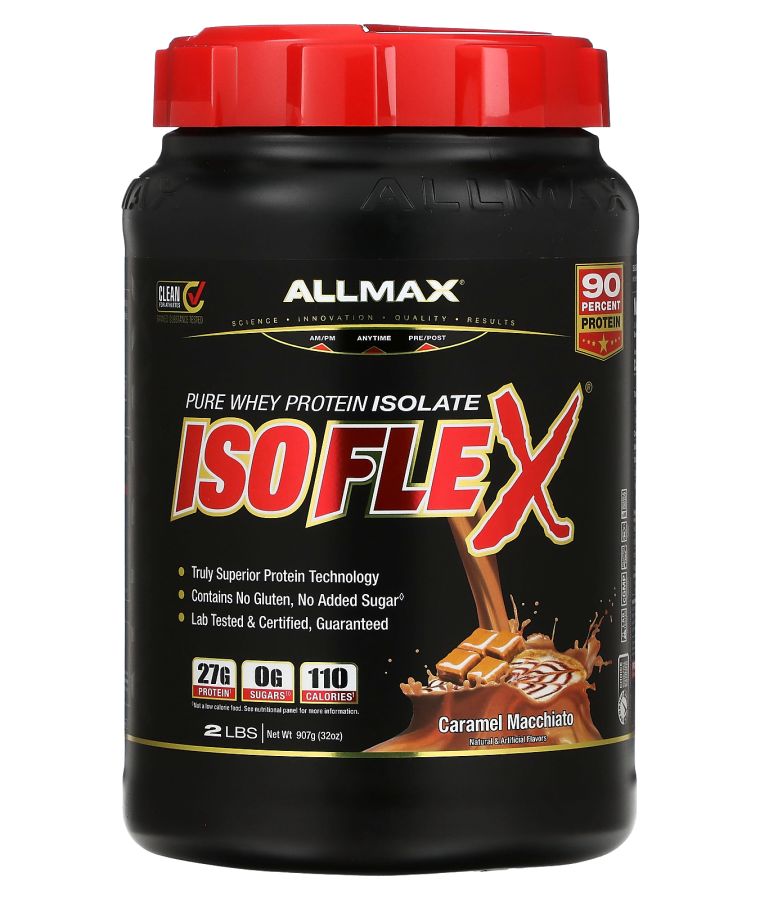 Allmax ISOFLEX® Pure Whey Protein Isolate Caramel Macchiato 2 lbs (907 g)