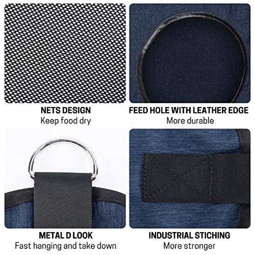 ZELARMAN Hay Bags for Horse, Large Capacity Feeding Bag, Hay Nets for Sheep, Goats, Open Feed Hole Hay Feeder for Slow Feeding (Blue) - Image 4