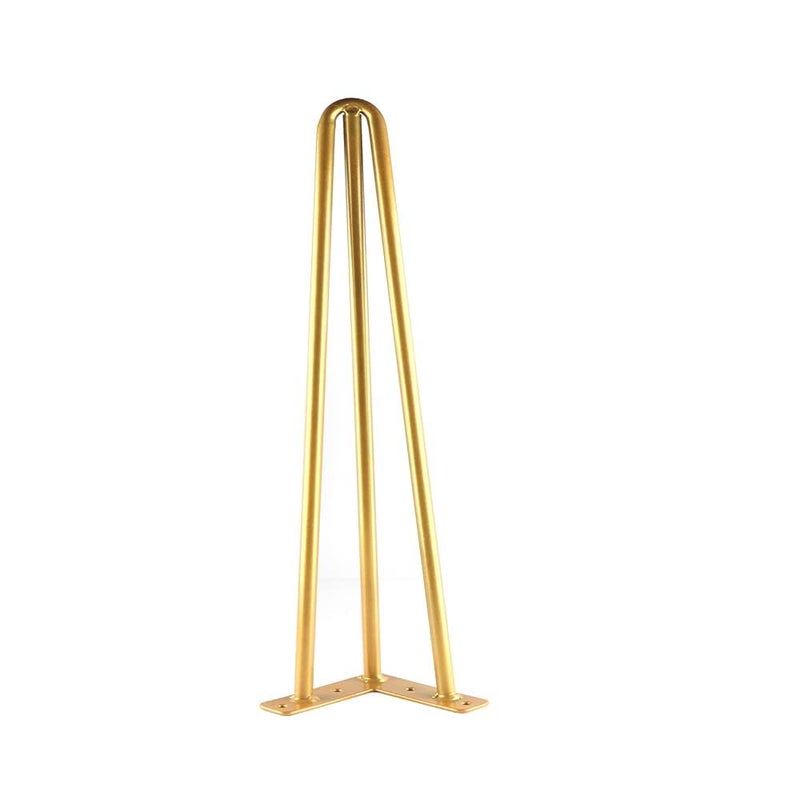 Ventuos_ Hair Pin Furniture Legs for Desk Table Black Modern Straight Style Coffee Table Sofa LegsKitchen Table Leg Bathroom Cabinet Leg Set_of_04 22 Gold - Image 2