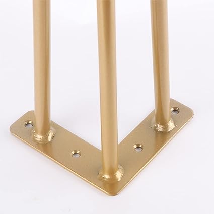Ventuos_ Hair Pin Furniture Legs for Desk Table Black Modern Straight Style Coffee Table Sofa LegsKitchen Table Leg Bathroom Cabinet Leg Set_of_04 22 Gold - Image 4