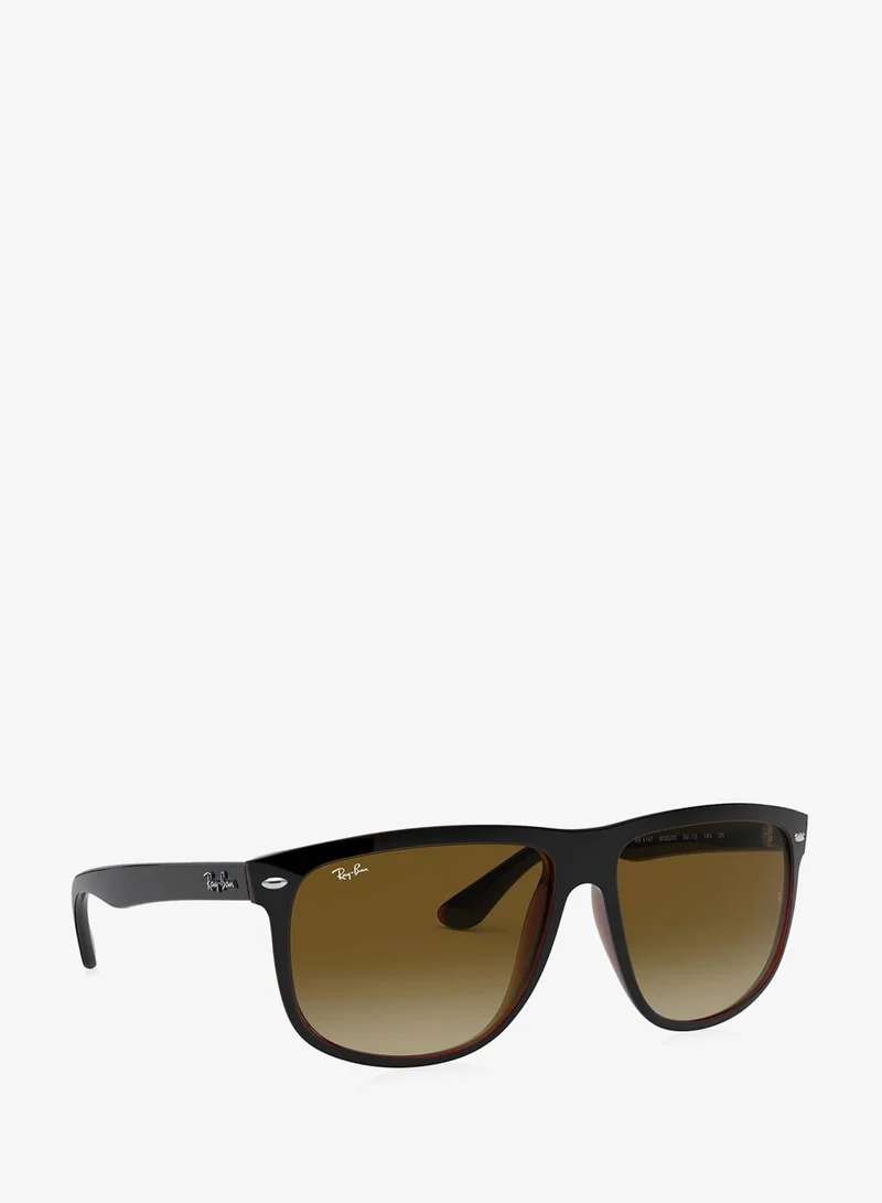 Ray-ban Black On Brown 0Rb4147 Boyfriend Square Sunglasses for Men | Best Price UAE