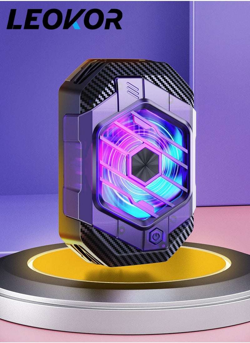 LEOKOR Magnetic Cell Phone Cooler,3S Refrigeration Cold Freezing and Cooling Games are Not stuck,and Semiconductor System,Is Used for Heat Dissipation with Temperature Display,for Gaming,Outdoor Vlog  - Image 1