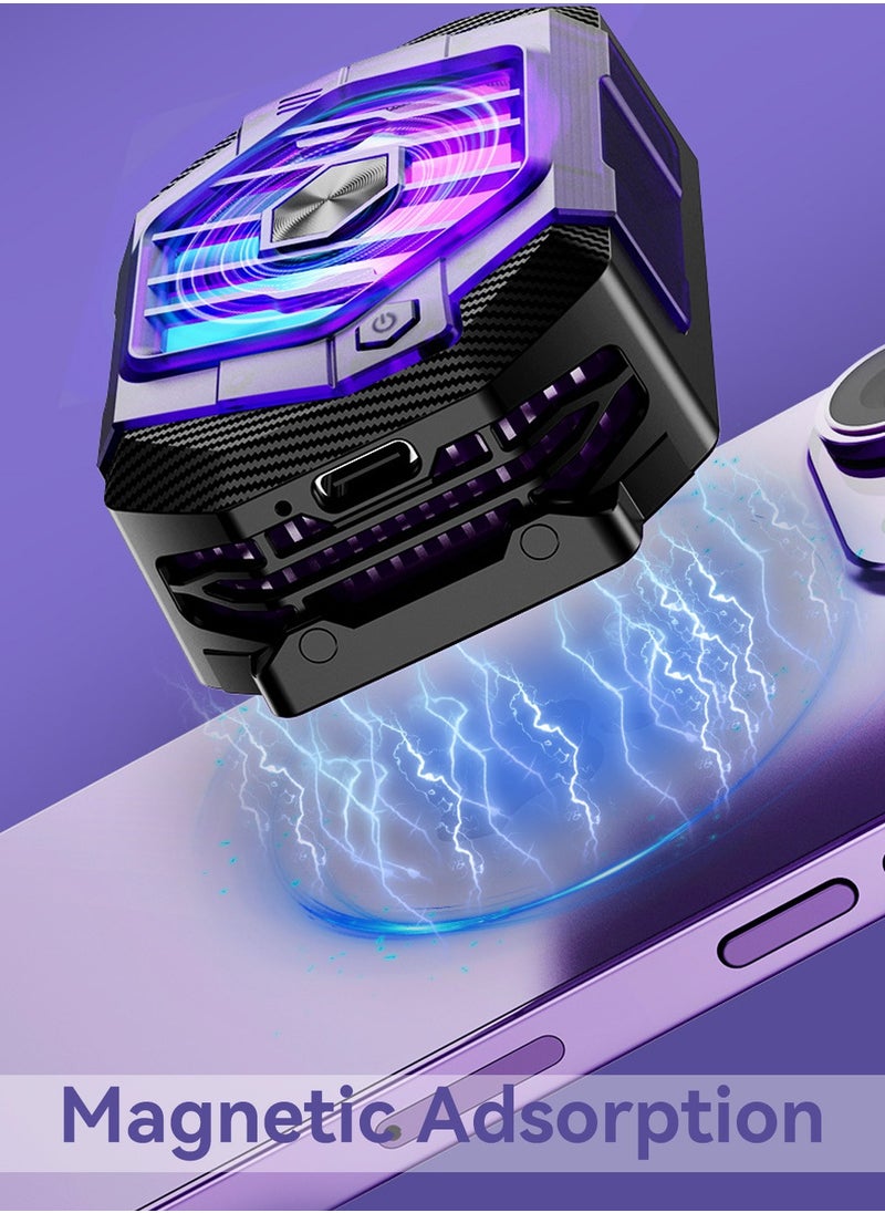 LEOKOR Magnetic Cell Phone Cooler,3S Refrigeration Cold Freezing and Cooling Games are Not stuck,and Semiconductor System,Is Used for Heat Dissipation with Temperature Display,for Gaming,Outdoor Vlog  - Image 3
