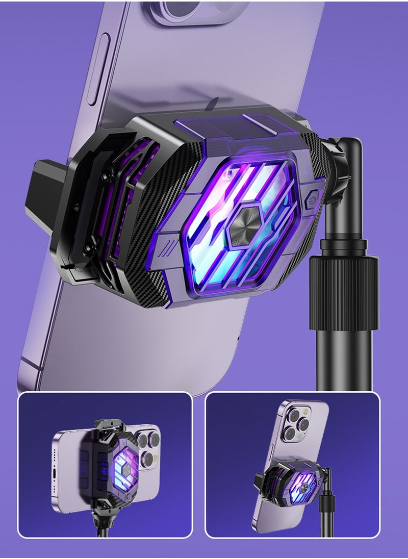 Magnetic Cell Phone Cooler,3S Refrigeration Cold Freezing and Cooling Games are Not stuck,and Semiconductor System,Is Used for Heat Dissipation with Temperature Display,for Gaming,Outdoor Vlog