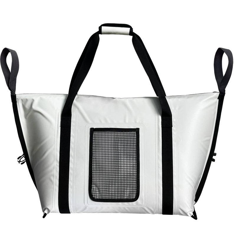Buffalo Gear Insulated Fish Bag Cooler Flat Bottom-45QT Fishing Cooler Bag Wateroproof Fish Kill Bag (White) - Image 2