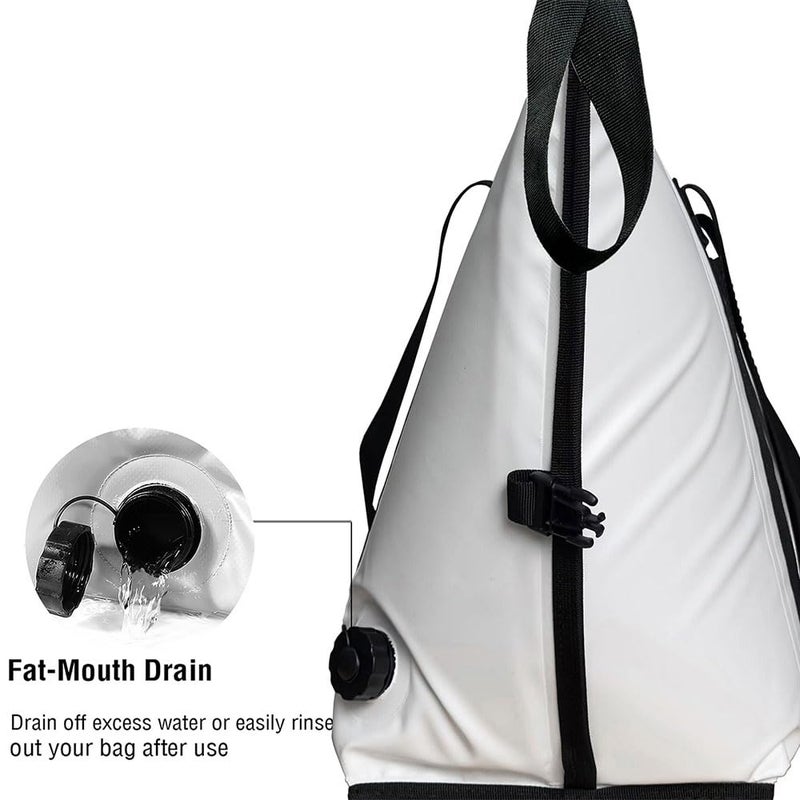 Buffalo Gear Insulated Fish Bag Cooler Flat Bottom-45QT Fishing Cooler Bag Wateroproof Fish Kill Bag (White) - Image 5