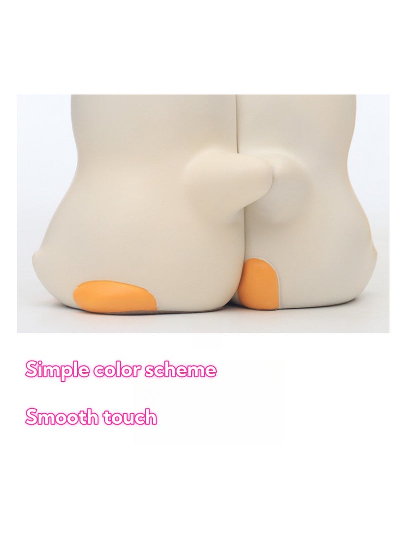 NOVOLAN NOVOLAN Animal Hug Bookends, Cute Animal Decorative Book Stands for Modern Minimalist Office & Living Room Decor, Dual Function Bookends & Decorative Ornaments, for Bookshelves, Desks (Yellow)  - Image 4