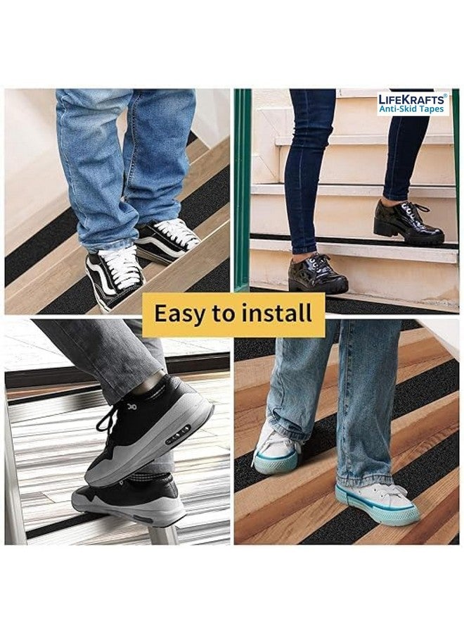 Lifekrafts Lifekrafts Anti-Skid Tape For Stairs High Traction Abrasive Tape for Slippery Floors, Staircase, Ramps, Indoor, Outdoor, 18m x 50mm (Black) - 1 Pack  - Image 5