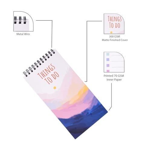 Papboo Easy to Carry To-Do List, Planner, Check list With 80 Printed Sheets Matte Finished Cover (Things Pink) - Image 3