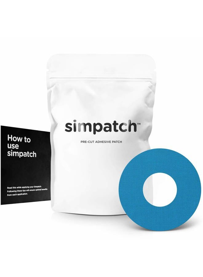 SIMPATCH Adhesive Patch for Freestyle Libre - Pack of 30 - Multiple Colors Available (Blue) - Image 1
