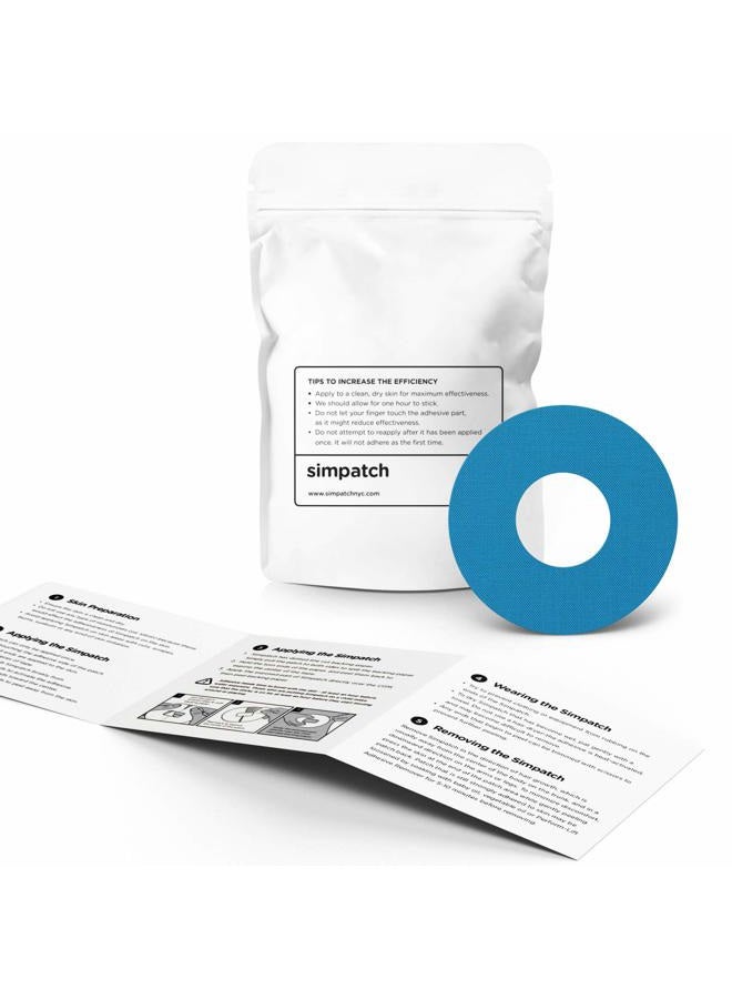 SIMPATCH Adhesive Patch for Freestyle Libre - Pack of 30 - Multiple Colors Available (Blue) - Image 2