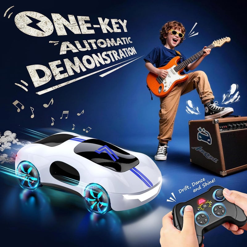 AEROQUEST Gesture Sensing Remote Control Car, Drift RC Stunt Car with Light Spray & Sound, 2.4GHz Hobby RC Cars Toy for Kids, 360° Rotate, Birthday Gifts for Boys Girls 4-12 - Image 2