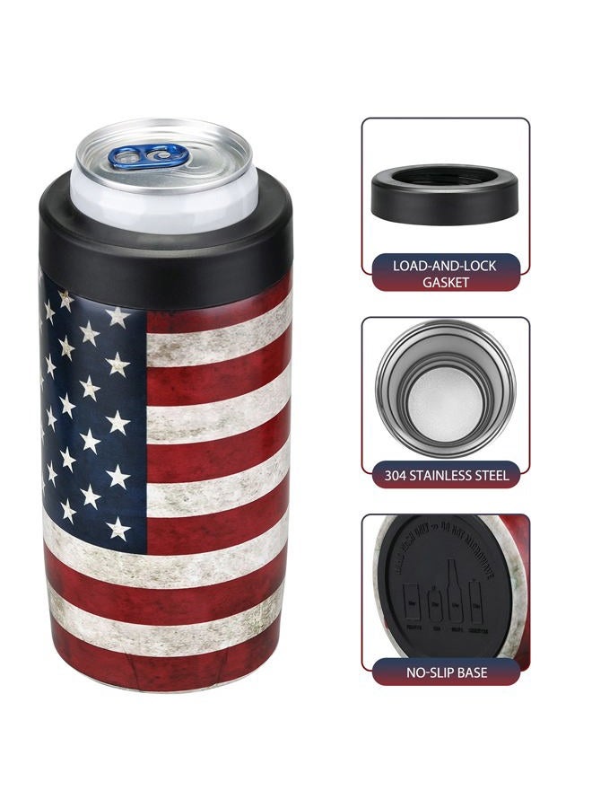 Maxso Slim Can Cooler, 4-IN-1 Double Walled Stainless Steel Insulated Beer Can Holder, Works With All 12 Oz Cans,Bottles & As A Pint Cups - Image 4