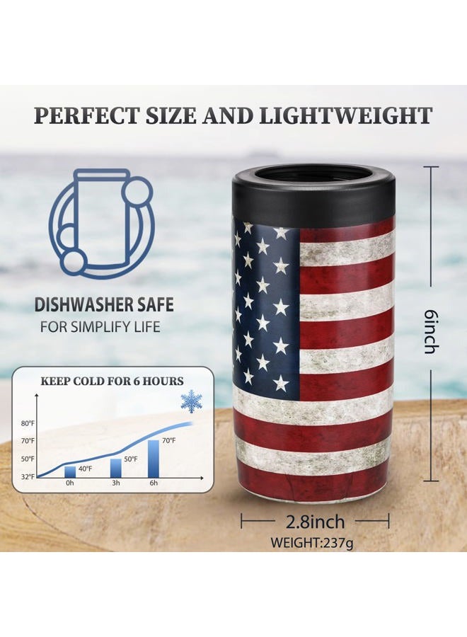 Maxso Slim Can Cooler, 4-IN-1 Double Walled Stainless Steel Insulated Beer Can Holder, Works With All 12 Oz Cans,Bottles & As A Pint Cups - Image 5