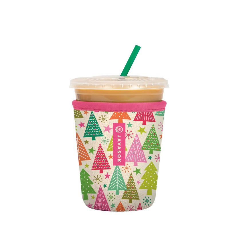 Sok It Java Sok Iced Coffee & Cold Soda Insulated Neoprene Cup Sleeve (Festive Forest  Small: 16-20oz) - Image 1