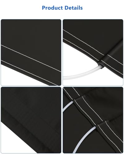 Xenjum RV Awning Fabric Replacement, 18.5oz Heavy-Duty Weatherproof Vinyl Camper Awning Replacement Universal Outdoor Canopy for RV, Motorhome, Trailer Awnings (Black, 11'(Fabric 10'2")) - Image 5