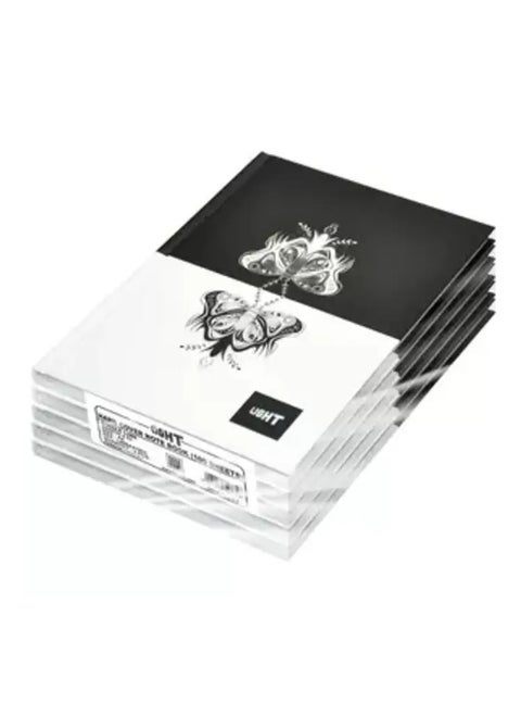 Light Hard Cover A4 Single Line Notebook, Pack of 5 Pieces, 100 Sheets - LINBA41803