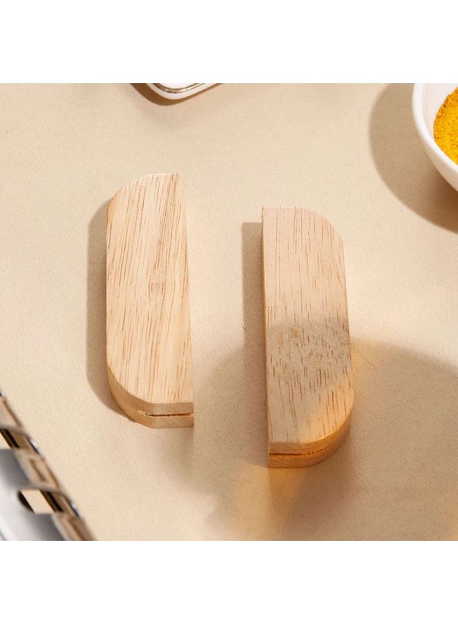 Wood Color Solid Pan Insulated Handles Anti Scald BBQ Grip Heat Resistant 450F Ergonomic Cookware Set - Image 1