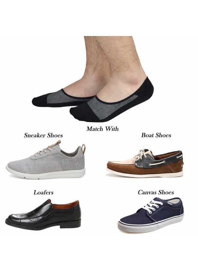 Jormatt 6 Pairs Mens Women Genuine No Show Socks Boys Sneaker Shoes Mesh Knit Low Cut Athletic Cotton Socks Non Slip,Men Shoes size 6-10 - Image 2
