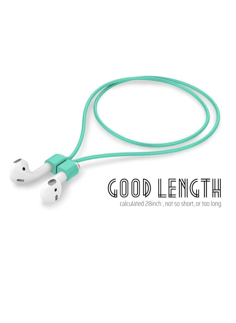 Colorful Magnetic Straps For AirPods Soft Silicone Lanyard Compatible With Airpods - TURQOUISE - Image 2