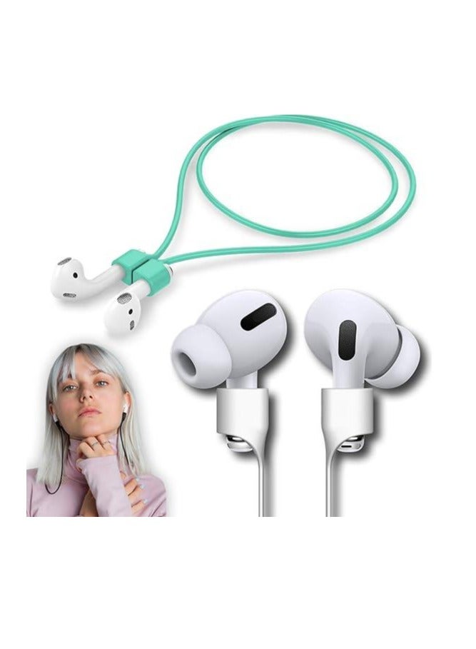 Colorful Magnetic Straps For AirPods Soft Silicone Lanyard Compatible With Airpods - TURQOUISE - Image 3