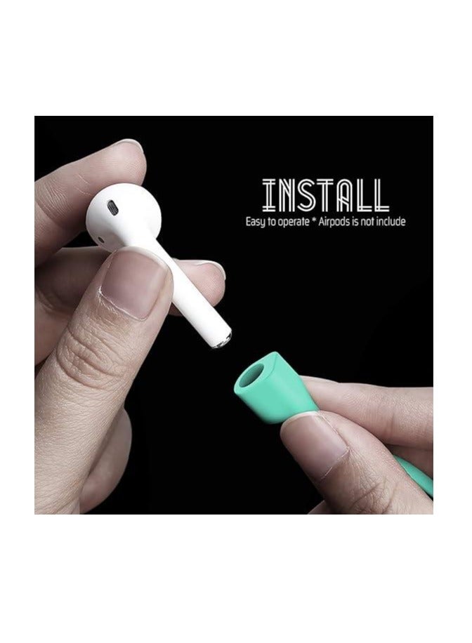 Colorful Magnetic Straps For AirPods Soft Silicone Lanyard Compatible With Airpods - TURQOUISE - Image 5
