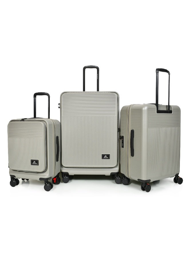 مورانو مجموعة حقائب سفر 3 قطع ( 20"، 24"، 28 بوصة)، حقيبة سفر صلبة من البولي كربونات مع قفل إدارة أمن النقل (أخضر) - Image 1