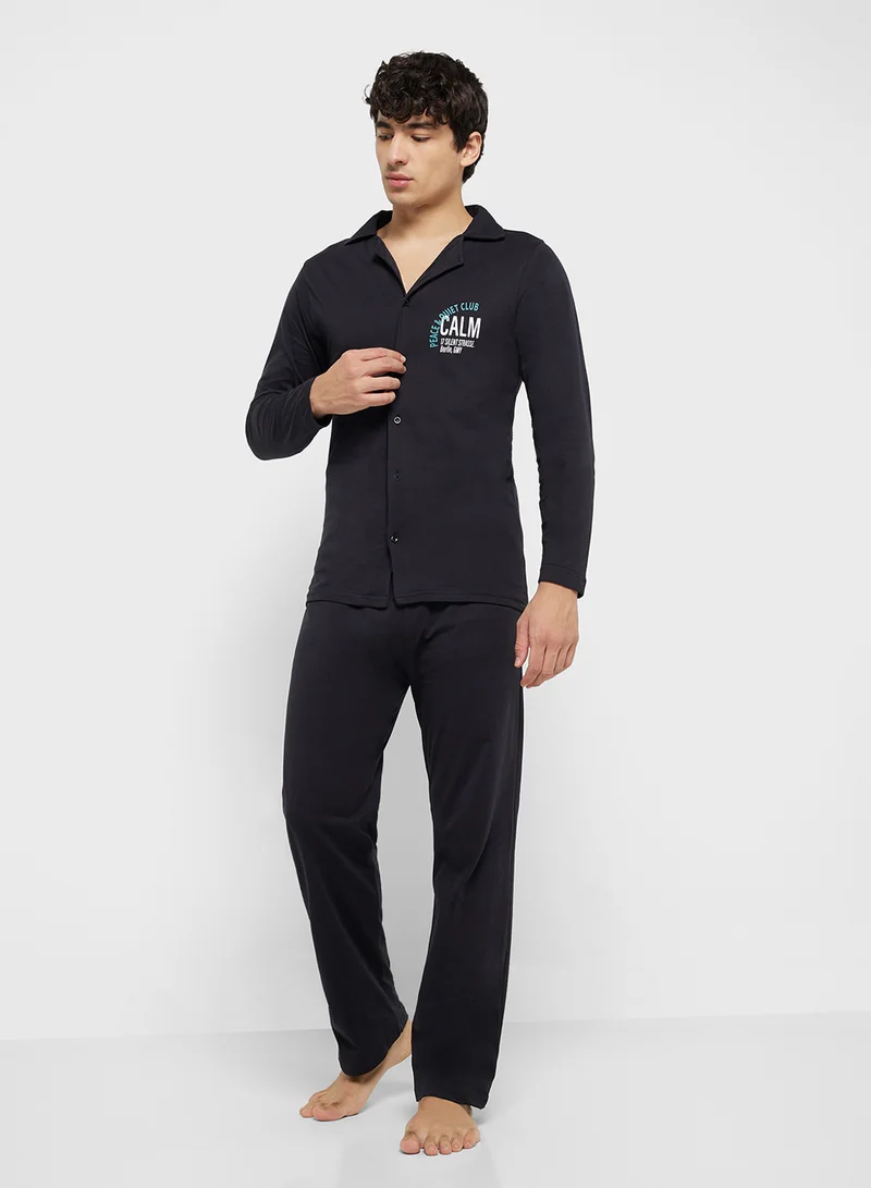 سفنتي فايف Solid Pyjama Set