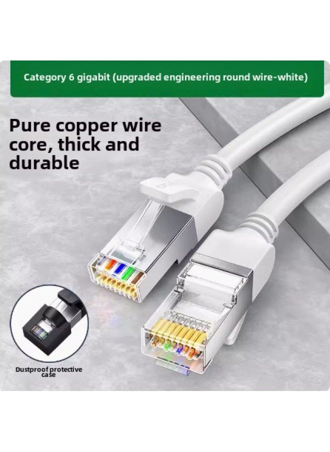 Generic Green Internet Line Home Gigabit Super 6 Class 6 10 Computer Router Broadband 5 5 High Speed Finished Network 20 M Flat-Color:Category 6 Gigabit -Line Length:1.5m  - Image 1