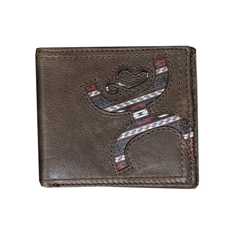 HOOEY BiFold Leather Mens Wallet HandsUp Nomad Print - Image 2