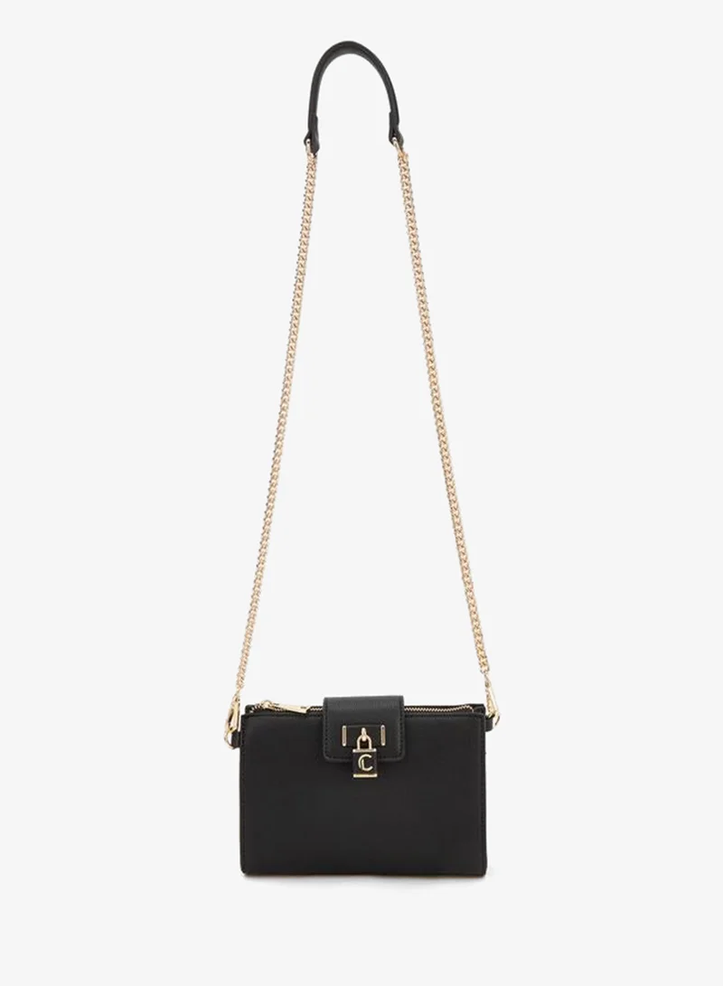 لو كونفورت حقيبة كروس بودي صلبة بحزام سلسلة قابل للفصل