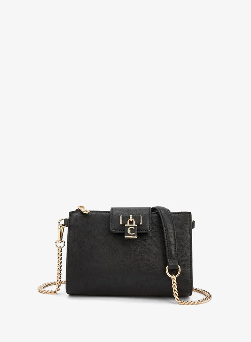 لو كونفورت حقيبة كروس بودي صلبة بحزام سلسلة قابل للفصل