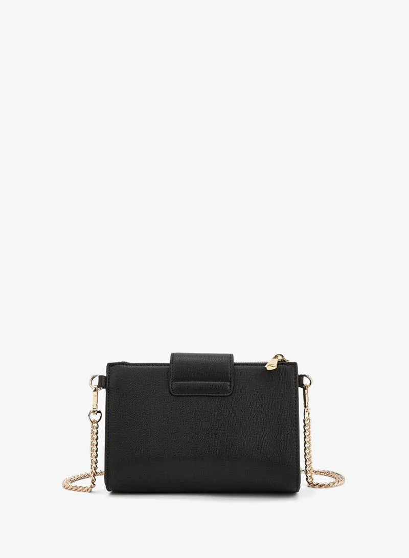 Le Confort BLACK Solid Crossbody Bag with Detachable Chain Strap for Women | Best Price UAE