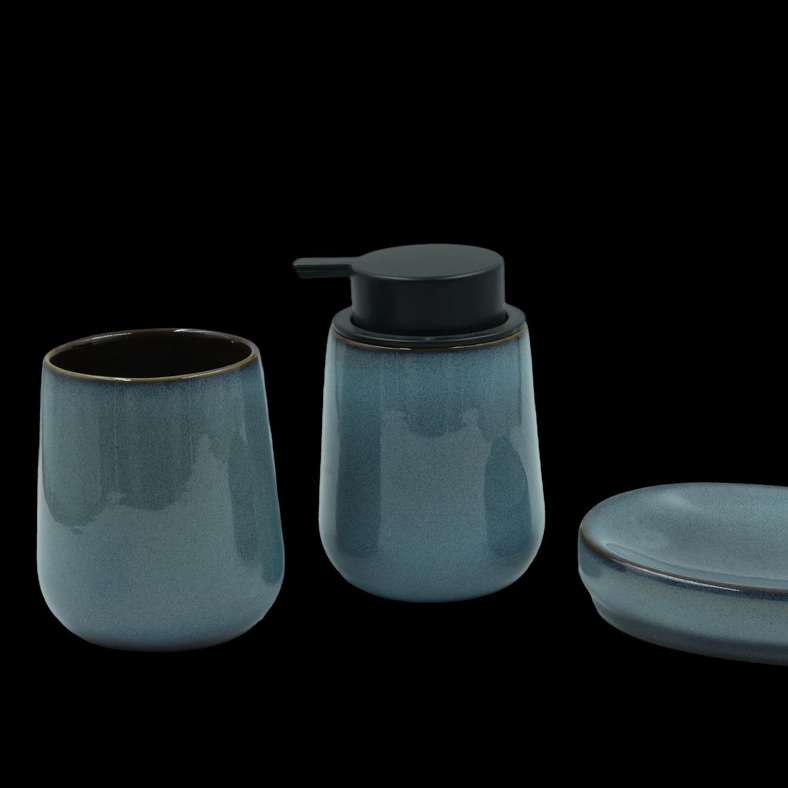 Pan Home مجموعة إكسسوارات الحمام من إيمري - 3 قطع - بحيرة بلو - Image 4